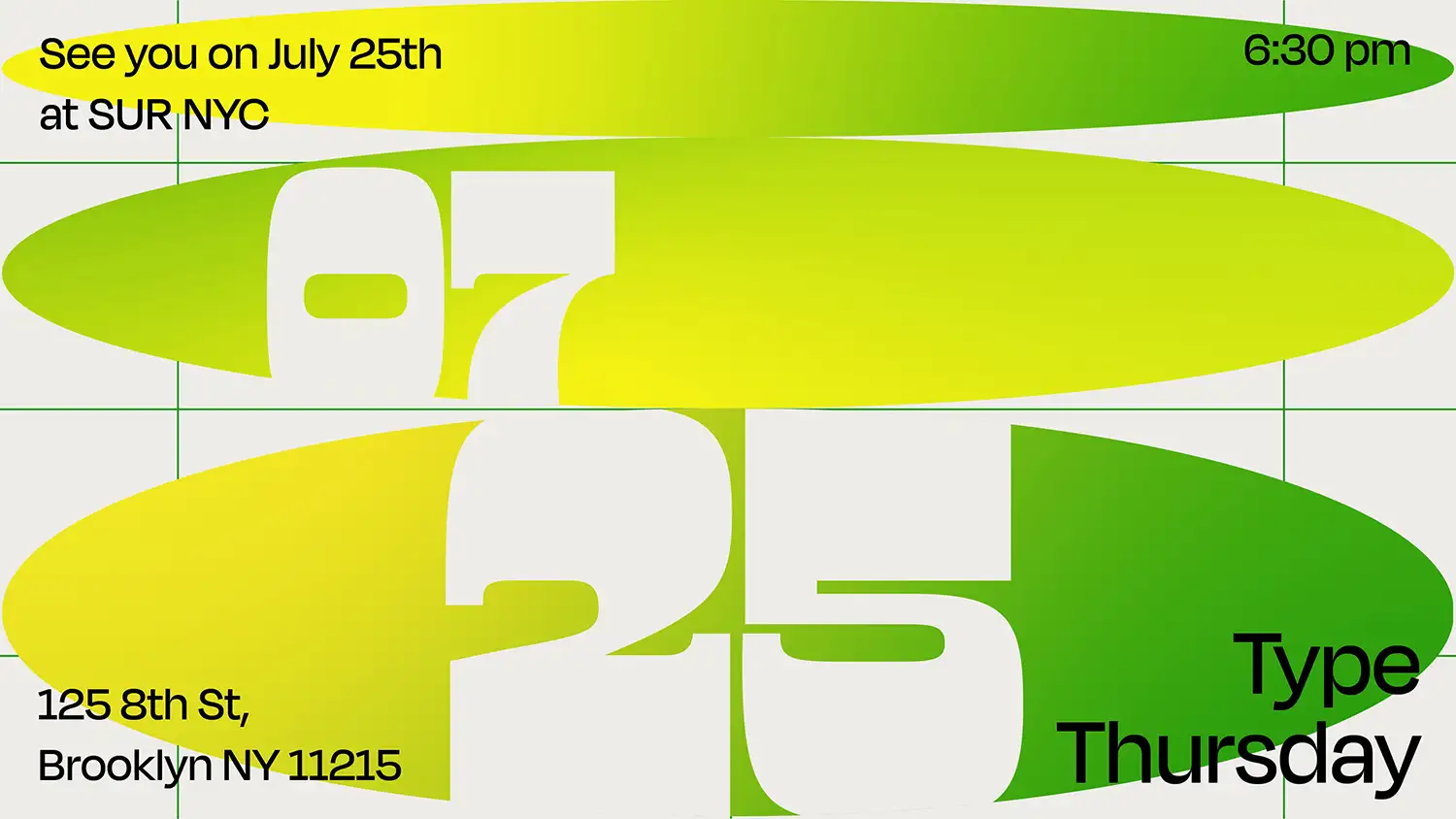 Ansi blog / Type Thursday event July 25 at SUR